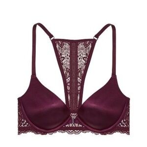 Victoria's Secret Bombshell Add-2-Cups Push-Up Bra 32D Lace Studded Racerback
